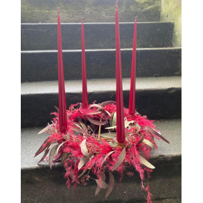 Adventskrans p jernstativ